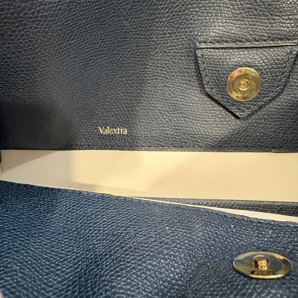 Valextra Hobo Weekend Medium Handbag Navy Made in Italy Leather $2,580.00 - Picture 8 of 11